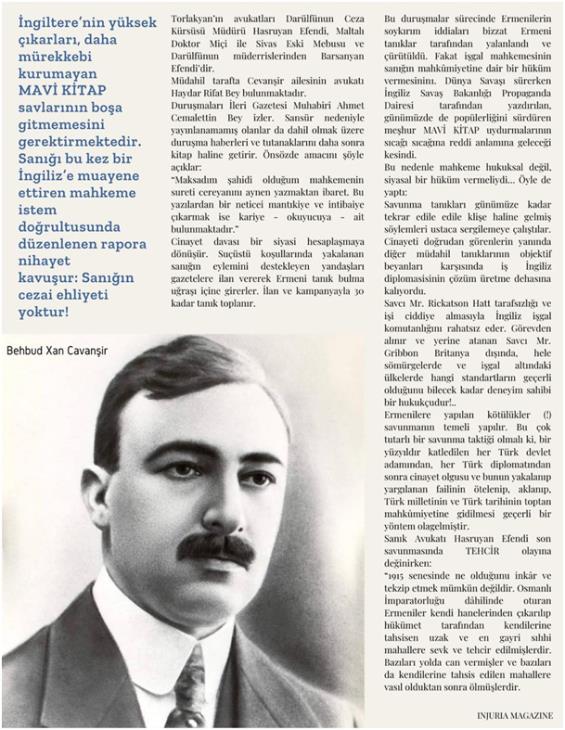 Av.Hüseyin ÖZBEK Azerbaycan İNJURURIA MAGAZİNE  