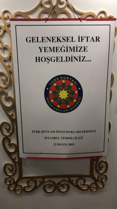 TDİHD İstanbul Temsilciliği Geleneksel iftar Yemeği ni 23 Mayıs 2019 Perşembe günü kendi üyeleri arasında gerçekleştirdi... 